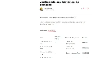 Conta Valorant com muitas skins