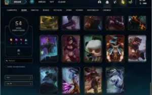 Conta ouro 4 com 54 skins e 84 champs