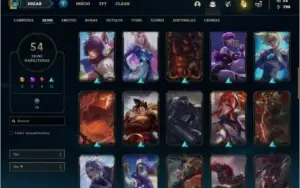 Conta ouro 4 com 54 skins e 84 champs