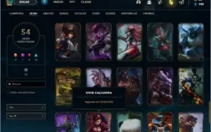 Conta ouro 4 com 54 skins e 84 champs