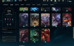 Prata 3 com 70 Champs e 29 Skins + 2 Fragmentos