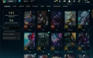 Prata 3 com 70 Champs e 29 Skins + 2 Fragmentos