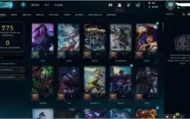 CONTA LOL NV 101 PRATA 1 COM MUITOS CAMPEÕES E 113 SKINS!!!