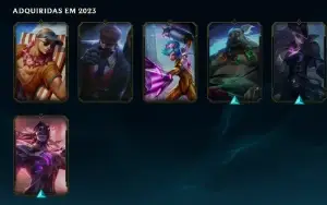 Conta LoL Esmeralda 3 com 22 Campeões e 12 Skins + Espólios