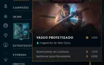 Conta LoL Esmeralda 3 com 22 Campeões e 12 Skins + Espólios