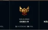 League of legends conta GOLD IV