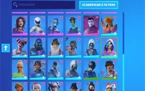 Conta Fortnite rara com wonder, ikonik, glow, mint e danças