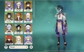 Ar56. Ganyu +amos, kokomi, venti c1, xiao, zhongli, childe