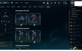 CONTA DIAMANTE 4 COM QUASE TODOS CHAMP E 206 SKINS !