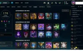 CONTA DIAMANTE 4 COM QUASE TODOS CHAMP E 206 SKINS !