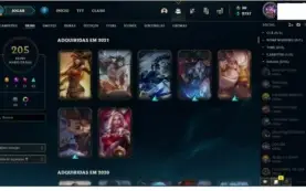 CONTA DIAMANTE 4 COM QUASE TODOS CHAMP E 206 SKINS !