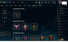 CONTA DIAMANTE 4 COM QUASE TODOS CHAMP E 206 SKINS !