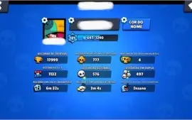 Conta brawl stars: 16200k, 31/35, 3 lendários.