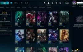 CONTA DE LOL, PRATA IV, LVL 269 COM 52 SKINS E MAIS