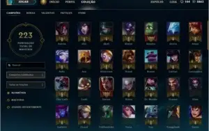 Ouro 4, 112 campões, 78 skins e 7 páginas de runa