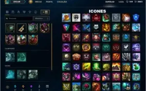 Ouro 4, 112 campões, 78 skins e 7 páginas de runa