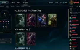 Conta de League Of Legends, Unranked, 14 Campeões, 4 Skins