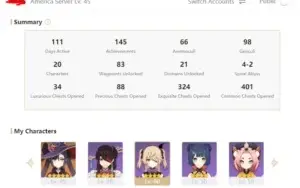 Conta AR 45 Genshin Impact Zhongli + Mona + arma 5 estrelas