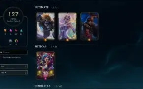 Conta League Of legends lvl 281 ouro 1, 91 pdl