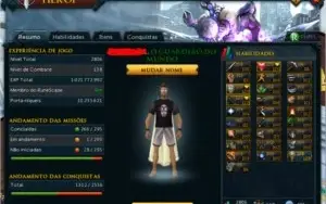 Conta +1B Exp | 3 níveis 120 | Itens do Salomão