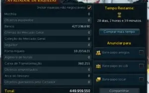 Conta +1B Exp | 3 níveis 120 | Itens do Salomão