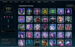 VENDO CONTA LOL TODOS OS CHAMPS/153 SKINS/EX PLATINA