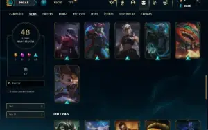Unranked com 95 Champs e 48 Skins