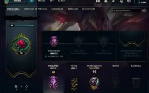 Conta de LOL - Elo Mestre com mmr boostado (66%WINRATE)