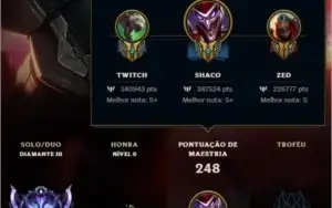 CONTA DE LOL DIAMANTE 3