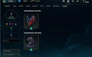 Conta ouro 4 com 100 Champs e 61 Skins