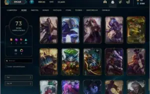 Conta platina 2 solo duo e flex com 73 skins e 80 champs