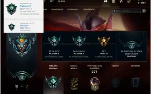 Conta platina 2 solo duo e flex com 73 skins e 80 champs