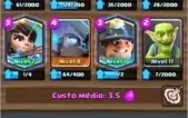 Clash Royale nv 10, highest 3909, 4 lendárias