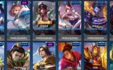 Conta - Heroes evolved, heróis: 113, skins: 243.