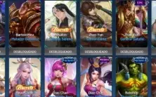 Conta - Heroes evolved, heróis: 113, skins: 243.