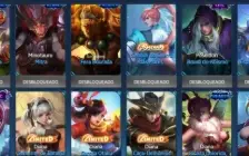 Conta - Heroes evolved, heróis: 113, skins: 243.