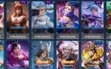 Conta - Heroes evolved, heróis: 113, skins: 243.