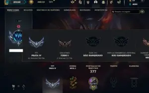 Ferro 1 com 120 Champs e 121 Skins + 2 Prestigios da Lux