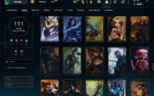 Ferro 1 com 120 Champs e 121 Skins + 2 Prestigios da Lux