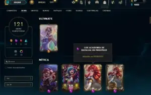 Ferro 1 com 120 Champs e 121 Skins + 2 Prestigios da Lux