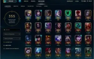 CONTA League Of Legends - Todos os Campeões e 111 Skins
