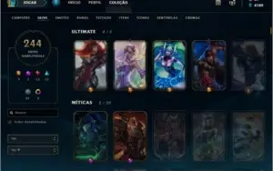 Conta lol ex Mestre com 280+ skins