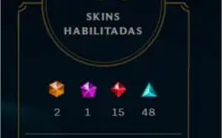 conta de lol com 130 skins, barata com 85 pts de prestigio
