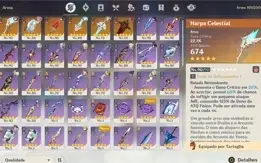 CONTA AR 57 | 15 PERSONAGENS 5* E 6 ARMAS 5*