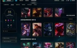 Conta gold com 35 skins.
