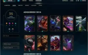 Conta gold com 35 skins.