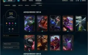 Conta gold com 35 skins.