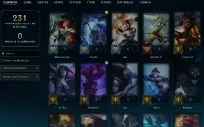 Platina 2 com 95 Champs e 79 skins + 1000 RP