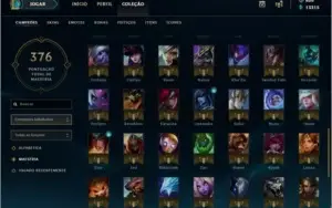 Conta Platina nas 2 filas, 105 champs, 112 ícones +
