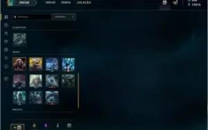 Conta Platina nas 2 filas, 105 champs, 112 ícones +